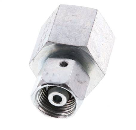 8S & G1/2'' Acero zincado Rótula recta con rosca hembra para manómetros 630 bar Cono de estanqueidad NBR ISO 8434-1
