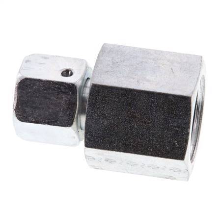 8S & G1/2'' Acero zincado Rótula recta con rosca hembra para manómetros 630 bar Cono de estanqueidad NBR ISO 8434-1
