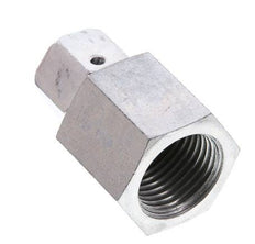 8S & G1/2'' Acero zincado Rótula recta con rosca hembra para manómetros 630 bar Cono de estanqueidad NBR ISO 8434-1