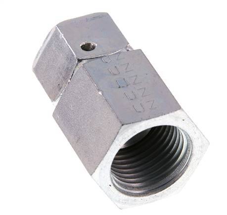 12S & G1/2'' Acero zincado Rótula recta con rosca hembra para manómetros 630 bar Cono de estanqueidad NBR ISO 8434-1