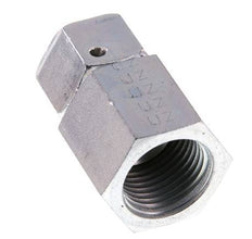 12S & G1/2'' Acero zincado Rótula recta con rosca hembra para manómetros 630 bar Cono de estanqueidad NBR ISO 8434-1