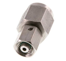 Rótula recta de acero inoxidable de 6L y G1/4'' con rosca hembra para manómetros de 315 bar Cono de sellado de FKM ISO 8434-1