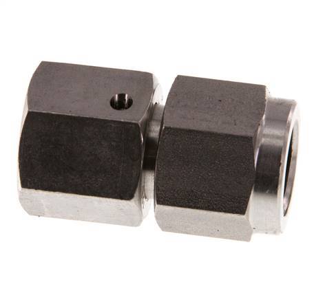 Rótula recta de acero inoxidable de 10L y G1/4'' con rosca hembra para manómetros de 315 bar Cono de sellado de FKM ISO 8434-1