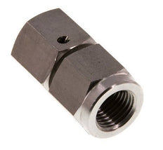 Rótula recta de acero inoxidable de 10L y G1/4'' con rosca hembra para manómetros de 315 bar Cono de sellado de FKM ISO 8434-1