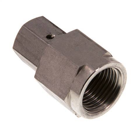 8S y G1/2'' Rótula recta de acero inoxidable con rosca hembra para manómetros 630 bar Cono de estanqueidad FKM ISO 8434-1