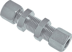 6L Zink plated Steel Straight Cutting Fitting Bulkhead 315 bar ISO 8434-1 [2 Pieces]