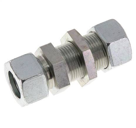 22L Acero Zincado Racor Recto Pasamuros 160 bar ISO 8434-1