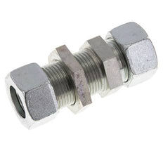 22L Acero Zincado Racor Recto Pasamuros 160 bar ISO 8434-1