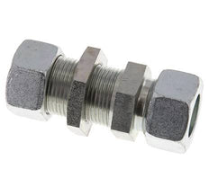 22L Acero Zincado Racor Recto Pasamuros 160 bar ISO 8434-1