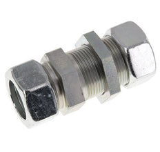 Racor recto de acero cincado 28L Pasamuros 160 bar ISO 8434-1