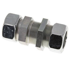 Racor recto de acero cincado 28L Pasamuros 160 bar ISO 8434-1