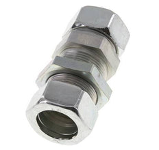 Racor recto de acero cincado 28L Pasamuros 160 bar ISO 8434-1