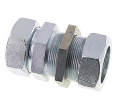 42L Acero Zincado Racor Recto Pasamuros 160 bar ISO 8434-1