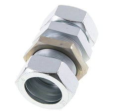 42L Acero Zincado Racor Recto Pasamuros 160 bar ISO 8434-1