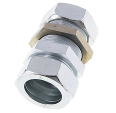 42L Acero Zincado Racor Recto Pasamuros 160 bar ISO 8434-1