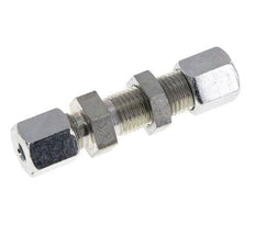 6S Acero Zincado Racor Recto Pasamuros 630 bar ISO 8434-1