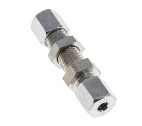 6S Acero Zincado Racor Recto Pasamuros 630 bar ISO 8434-1