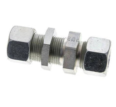 20S Zink plated Steel Straight Cutting Fitting Bulkhead 400 bar ISO 8434-1