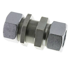 38S Acero zincado Racor recto pasamuros 315 bar ISO 8434-1