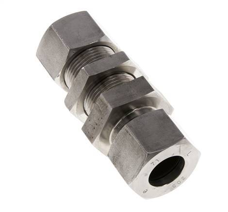 20S Accesorio de corte recto de acero inoxidable Bulkhead 400 bar ISO 8434-1