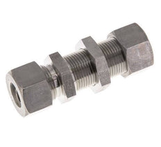Racor de compresión recto pasamuros de acero inoxidable 15L 315 bar ISO 8434-1
