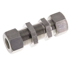 Racor de compresión recto pasamuros de acero inoxidable 15L 315 bar ISO 8434-1