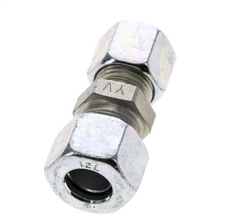10L & 12L Zink plated Steel Straight Cutting Fitting 315 bar ISO 8434-1
