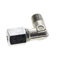 6L y M10x1 (con) Racor de corte en codo de acero galvanizado con rosca macho 315 bar ISO 8434-1
