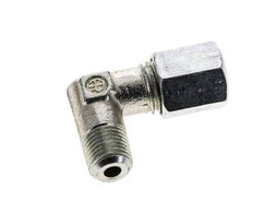6L y M10x1 (con) Racor de corte en codo de acero galvanizado con rosca macho 315 bar ISO 8434-1