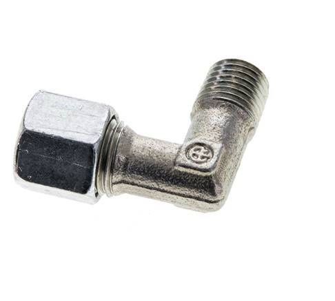 8L y M12x1,5 (con) Racor de corte en codo de acero galvanizado con rosca macho 315 bar ISO 8434-1