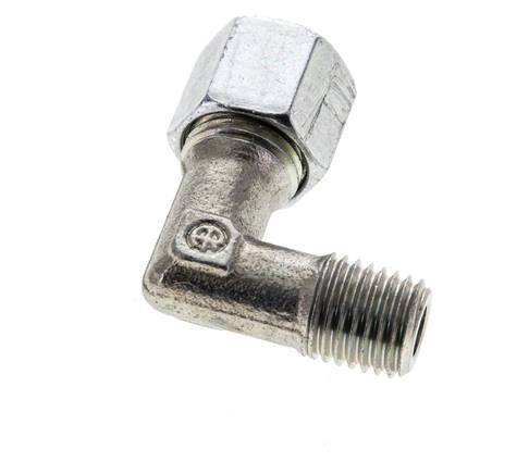 8L y M12x1,5 (con) Racor de corte en codo de acero galvanizado con rosca macho 315 bar ISO 8434-1