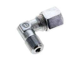 8S & M14x1.5 (con) Accesorio de corte acodado de acero zincado con rosca macho 630 bar ISO 8434-1
