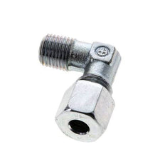 8S & M14x1.5 (con) Accesorio de corte acodado de acero zincado con rosca macho 630 bar ISO 8434-1