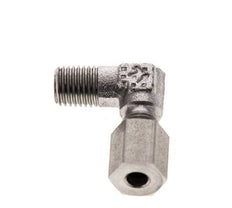 4LL & M8x1 (con) Racor de corte acodado de acero inoxidable con rosca macho 100 bar ISO 8434-1