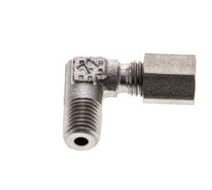 4LL & M8x1 (con) Racor de corte acodado de acero inoxidable con rosca macho 100 bar ISO 8434-1