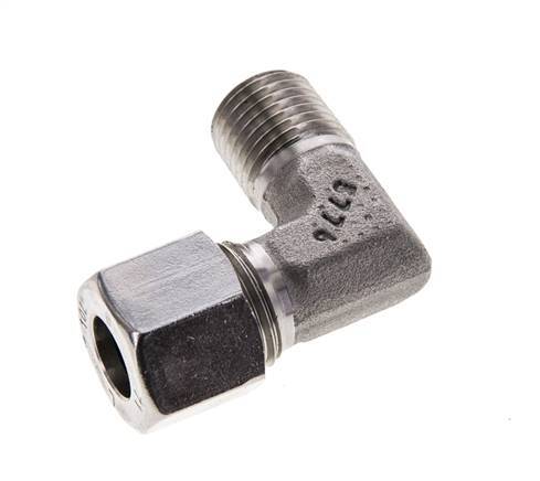 10L y M14x1,5 (con) Accesorio de corte en codo de acero inoxidable con rosca macho 315 bar ISO 8434-1