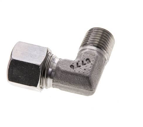 10L y M14x1,5 (con) Accesorio de corte en codo de acero inoxidable con rosca macho 315 bar ISO 8434-1