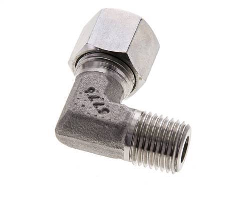 10L y M14x1,5 (con) Accesorio de corte en codo de acero inoxidable con rosca macho 315 bar ISO 8434-1