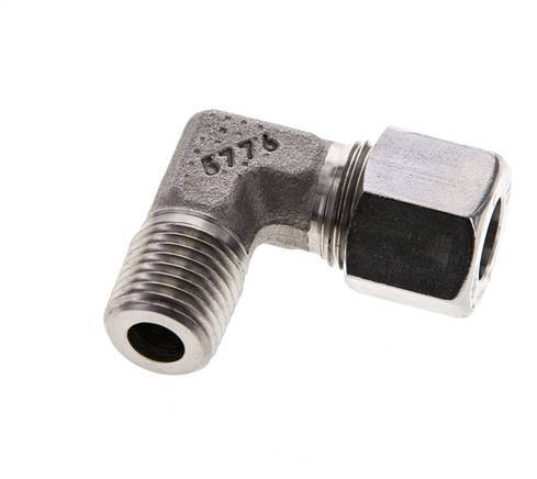 10L y M14x1,5 (con) Accesorio de corte en codo de acero inoxidable con rosca macho 315 bar ISO 8434-1