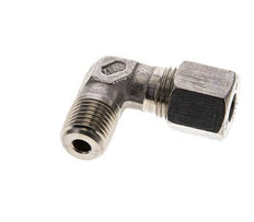 8S y M14x1,5 (con) Accesorio de corte en codo de acero inoxidable con rosca macho 630 bar ISO 8434-1