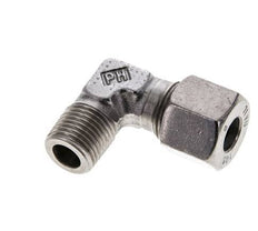 10S y M16x1,5 (con) Accesorio de corte en codo de acero inoxidable con rosca macho 630 bar ISO 8434-1