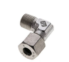 10S y M16x1,5 (con) Accesorio de corte en codo de acero inoxidable con rosca macho 630 bar ISO 8434-1
