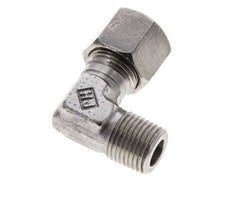 10S y M16x1,5 (con) Accesorio de corte en codo de acero inoxidable con rosca macho 630 bar ISO 8434-1
