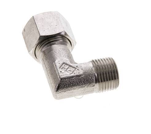 12S y M18x1,5 (con) Accesorio de corte en codo de acero inoxidable con rosca macho 630 bar ISO 8434-1