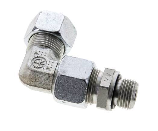 15L & M18x1.5 Zink plated Steel Elbow Cutting Fitting with Male Threads 315 bar Adjustable ISO 8434-1