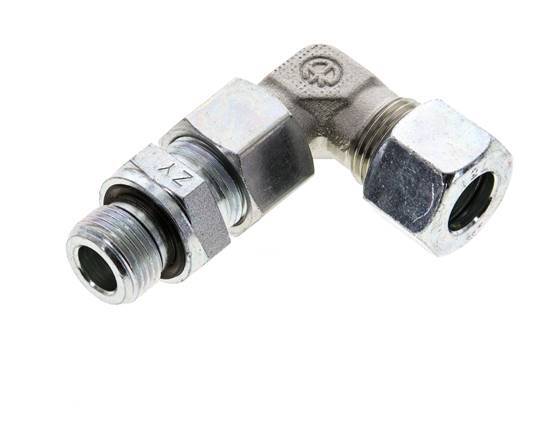 12L & G3/8'' Zink plated Steel Elbow Cutting Fitting with Male Threads 315 bar Adjustable ISO 8434-1