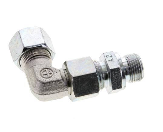 12L & G3/8'' Zink plated Steel Elbow Cutting Fitting with Male Threads 315 bar Adjustable ISO 8434-1