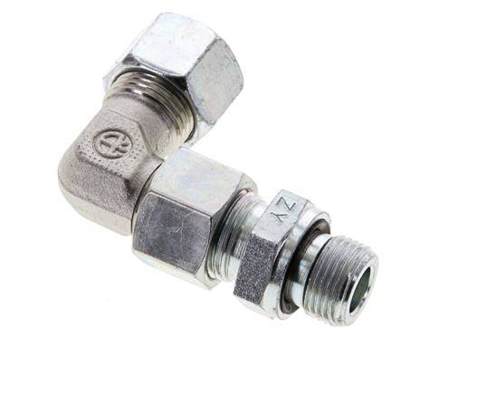 12L & G3/8'' Zink plated Steel Elbow Cutting Fitting with Male Threads 315 bar Adjustable ISO 8434-1