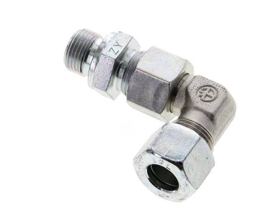 12L & G3/8'' Zink plated Steel Elbow Cutting Fitting with Male Threads 315 bar Adjustable ISO 8434-1
