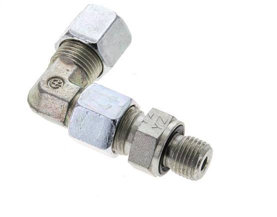 8S & G1/4'' Zink plated Steel Elbow Cutting Fitting with Male Threads 630 bar Adjustable ISO 8434-1